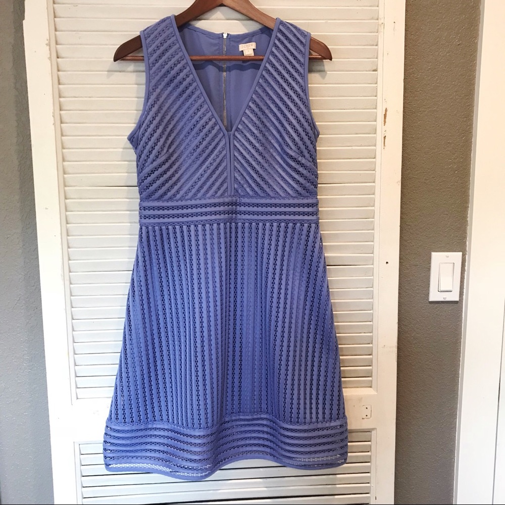 J. CREW periwinkle eyelet dress